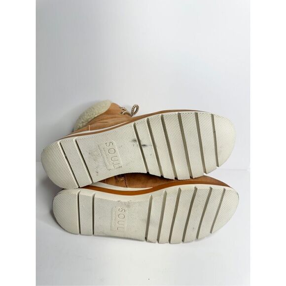 SOUL Naturalizer Hiker Boots Size 8 Wide Carey Brown Cold Weather Lace Up Style - Picture 10 of 10